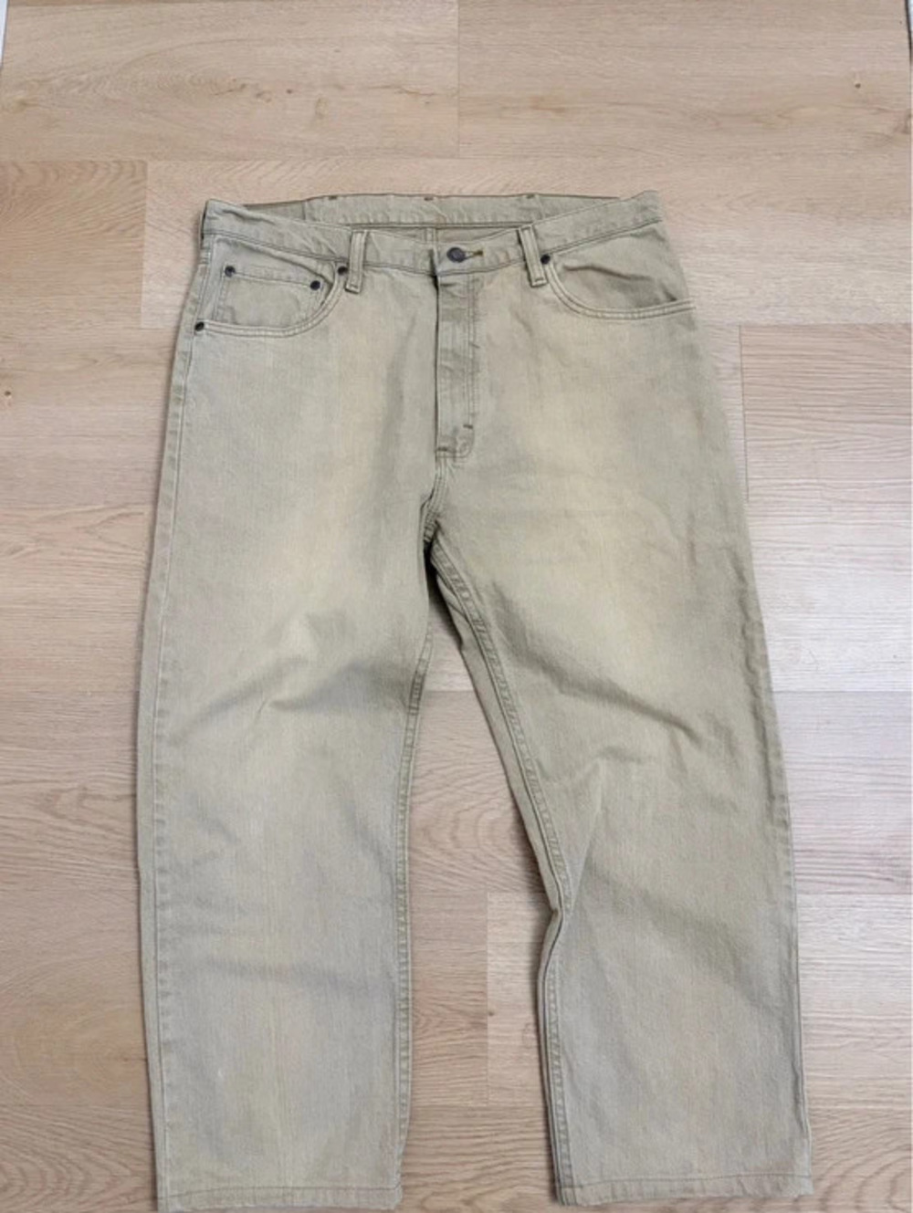Wrangler Vintage Beige Jeans Men’s 36x27 Straight Leg